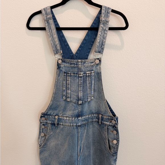 12th Tribe Distressed Denim Overalls - Picture 3 of 6